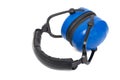 Hearing protection blue ear muffs Royalty Free Stock Photo