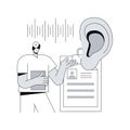 Hearing screening abstract concept vector illustration.