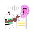 Hearing screening abstract concept vector illustration.