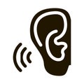 Hears Sound Icon Vector Glyph Illustration