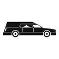 Hearse icon, simple style