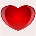 Red heart on a grey background Royalty Free Stock Photo