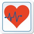 Heart Beat Icon Vector Graphical Representation