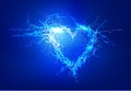Heart. Abstract background made of Electric lighting effect Royalty Free Stock Photo