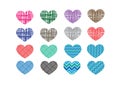 Heart abstract icons signs Royalty Free Stock Photo