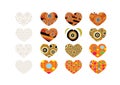 Heart abstract icons signs Royalty Free Stock Photo