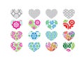 Heart abstract icons signs Royalty Free Stock Photo