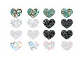 Heart abstract icons signs Royalty Free Stock Photo