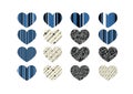 Heart abstract icons signs Royalty Free Stock Photo