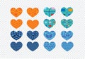 Heart abstract icons signs Royalty Free Stock Photo