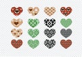 Heart abstract icons signs Royalty Free Stock Photo