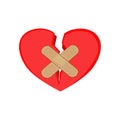Heart Adhesive Tape, Heart Treatment, valentine vector