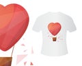 Heart air ballon T-shirt concept