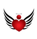 Heart angel design