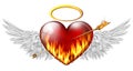 Heart with angel wings Royalty Free Stock Photo