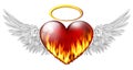 Heart with angel wings Royalty Free Stock Photo