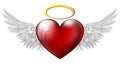 Heart with angel wings Royalty Free Stock Photo