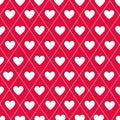 Heart Argyle Diamond Christmas Pattern Royalty Free Stock Photo