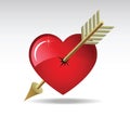 Heart-arrow Royalty Free Stock Photo