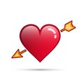 Heart and arrow icon, vector Royalty Free Stock Photo