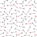 Heart arrows seamless pattern