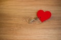 heart attached to a key, key to your heart Royalty Free Stock Photo