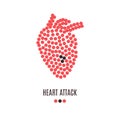 Heart attack awareness poster Royalty Free Stock Photo