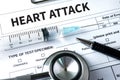 HEART ATTACK disease symptoms, medical Heart Attack Signs and Symptoms Royalty Free Stock Photo