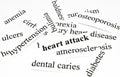 Heart attack. Health care concept of diseases caused by unhealthy nutrition