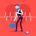 Heart attack male symptoms Royalty Free Stock Photo