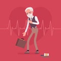 Heart attack male symptoms Royalty Free Stock Photo