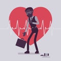 Heart attack male symptoms Royalty Free Stock Photo