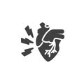 Heart attack vector icon