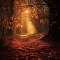 In the heart of an autumn forest. Royalty Free Stock Photo