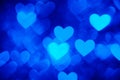 Heart background photo blue color
