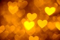 Heart background photo golden color Royalty Free Stock Photo