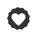 Heart badge icon