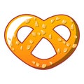 Heart bakery icon, cartoon style