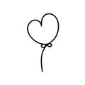 Heart ball linear icon. Vector illustration on white background Royalty Free Stock Photo