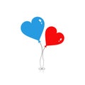 Heart balloon love romantic icon. Vector Royalty Free Stock Photo