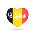 Heart banner, flag of Belgium Royalty Free Stock Photo