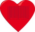 Heart with barcode