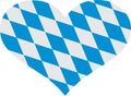 Heart with bavarian pattern