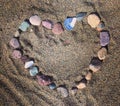 Heart beach Stones pebbles love