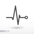 Heart beat. Cardiogram. Cardiac cycle. Medical icon. Royalty Free Stock Photo