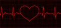 Heart beat. Cardiogram. Cardiac cycle