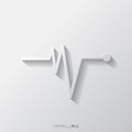 Heart beat cardiogramm. Pulse icon. Royalty Free Stock Photo