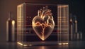 heart beat cardio diagram statistic, health data statistic