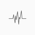 Heart beat icon, health, graph, hospital