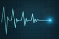 Heart beat line end of life Royalty Free Stock Photo